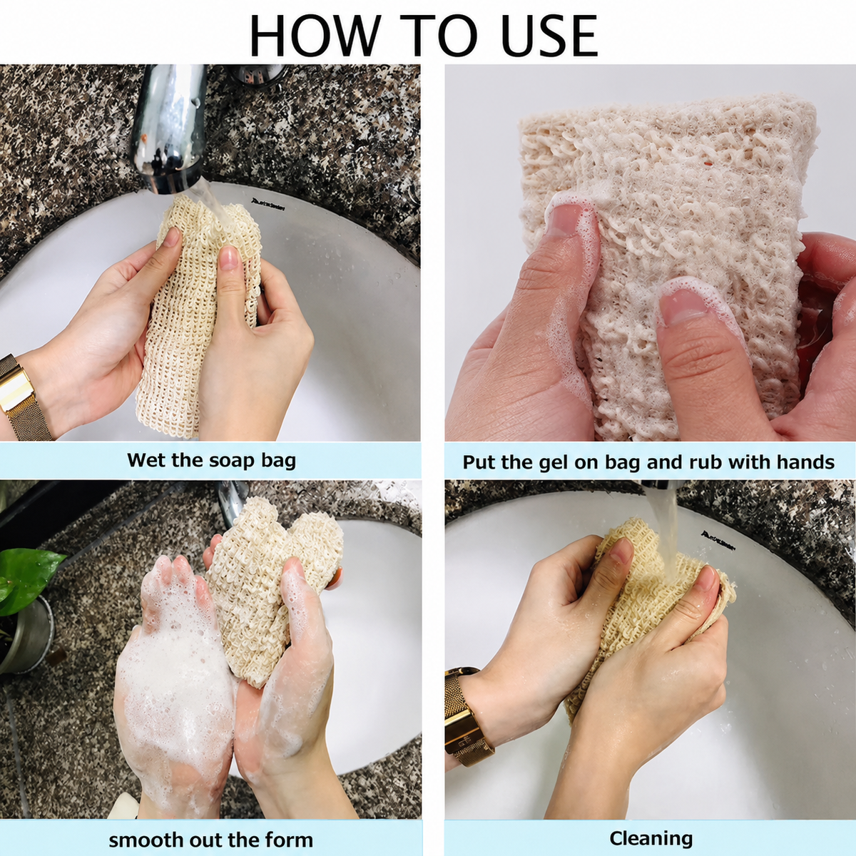 NATURAL SISAL SOAP SAVER BAG